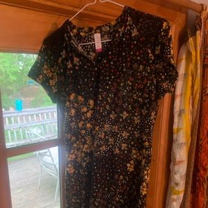 Floral black dress